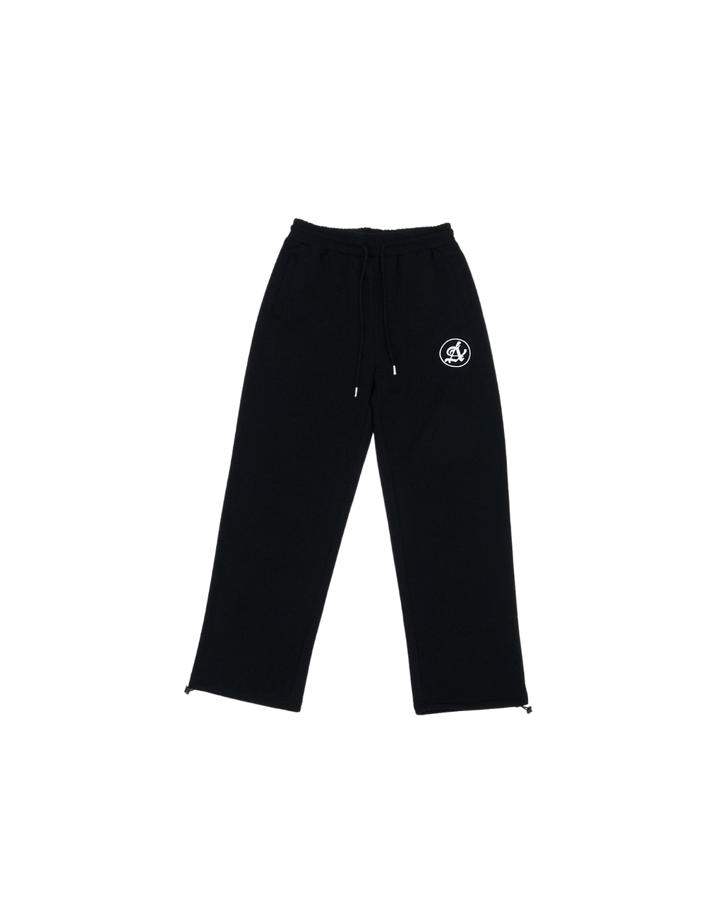 Track Pants - 400gsm cotton French terry with embroidered A-logo and adjustable ankle zips