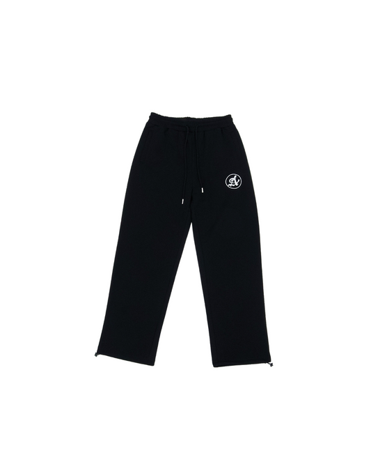 Track Pants - 400gsm cotton French terry with embroidered A-logo and adjustable ankle zips