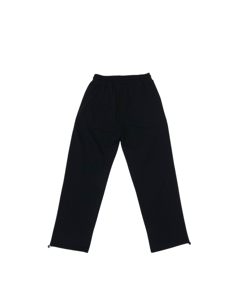 Track Pants detail showing tapered relaxed fit and ankle zip feature