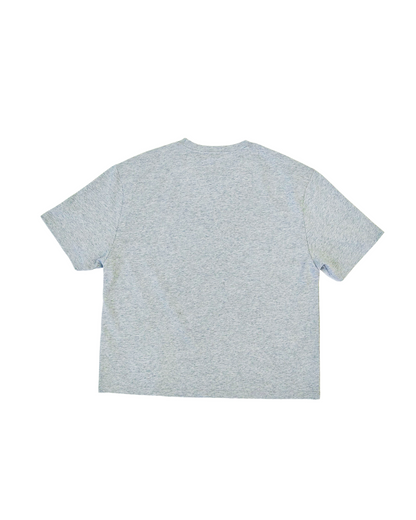 Cracked Smile Tee back view showing boxy relaxed fit with dropped shoulders